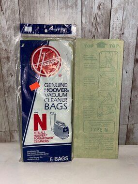 Genuine Hoover Type N Portapower Vacuum 9 Cleaner Bags New Old Stock USA